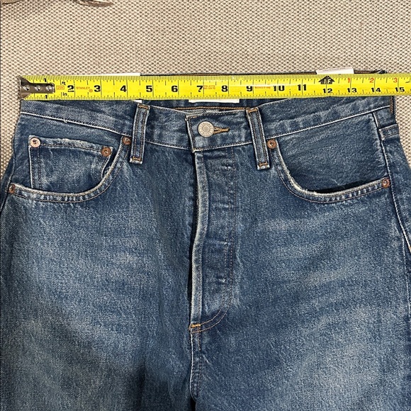 $258 NWT AGOLDE  LUNA HIGH RISE PIECED TAPER
IN SPLIT SZ 27 - Picture 9 of 12